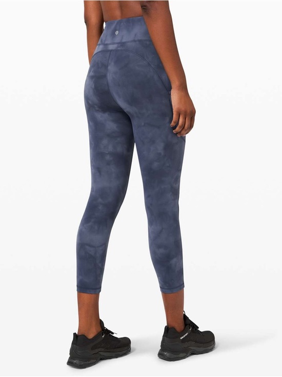 lululemon athletica Pants - Lululemon Invigorate High Rise Crop 23” Everlux Diamond Dye Naval Blue 8